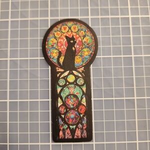 10/$10 Sticker Stained Glass Black Cat Theme Wicca Witchy Goth